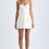 Rochie mini tulipă structurată fără bretele Arta în culoarea vanilie Rochie mini tulipă structurată fără bretele Arta în culoarea vanilie