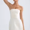 Rochie mini tulipă structurată Haisley Bandeau, culoare ivoriu Rochie mini tulipă structurată Haisley Bandeau, culoare ivoriu