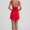 Rochie mini Violetta cu spate legat, în roșu Rochie mini Violetta cu spate legat, în roșu