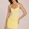 Rochie mini Viona din modal, galben lămâie Rochie mini Viona din modal, galben lămâie