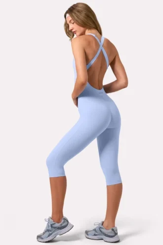 Salopetă capri Soft Active în culoarea Sky Salopetă capri Soft Active în culoarea Sky