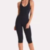 Salopetă capri Soft Active în negru Salopetă capri Soft Active în negru