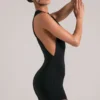 Salopetă cu guler înalt Elin, negru Salopetă cu guler înalt Elin, negru