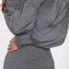 Salopetă cu mâneci lungi din tricot fin Moya, în culoarea gri Salopetă cu mâneci lungi din tricot fin Moya, în culoarea gri