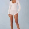 Salopetă cu mâneci lungi din tricot Ismera, culoare Ivory Salopetă cu mâneci lungi din tricot Ismera, culoare Ivory