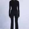 Salopetă de schi impermeabilă cu curea, în culoarea negru