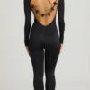 Salopetă Eulalie din jersey elastic cu detaliu fundă, în culoarea neagră Salopetă Eulalie din jersey elastic cu detaliu fundă, în culoarea neagră
