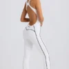 Salopetă Petite Soft Active cu spate decupat, în culoarea alb Salopetă Petite Soft Active cu spate decupat, în culoarea alb