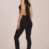 Salopeta Alira din modal cu un umăr, negru Salopeta Alira din modal cu un umăr, negru