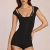 Salopeta scurta Nayara din modal, de culoare neagră