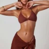 Sarong cu legături laterale în culoarea Mocha