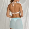 Sarong Elvire cu legături laterale, albastru aqua