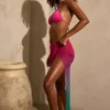 Sarong midi cu volane Gelato în verde multicolor Sarong midi cu volane Gelato în verde multicolor