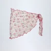 Sarong Molinas cu legături laterale, cu imprimeu floral roșu