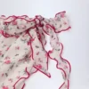 Sarong Molinas cu legături laterale, cu imprimeu floral roșu