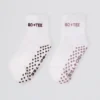 Set de 2 perechi de șosete Pilates, alb Set de 2 perechi de șosete Pilates, alb