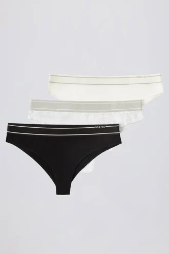 Set de chiloți cheeky cu talie înaltă în culori asortate Set de chiloți cheeky cu talie înaltă în culori asortate