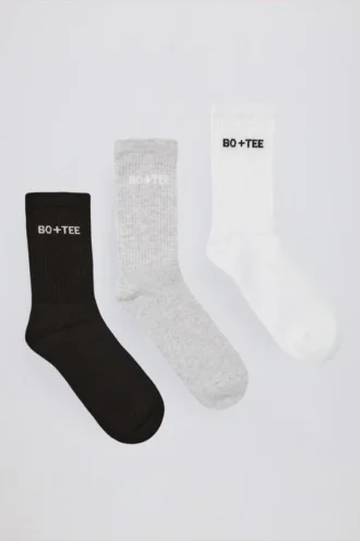 Set de șosete cu talpă plată cu nervuri în culori multiple