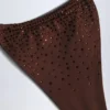 Slipuri de bikini Bali cu șnur și ornamente, în culoarea ciocolată Slipuri de bikini Bali cu șnur și ornamente, în culoarea ciocolată