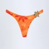 Slipuri de bikini Beqa cu detalii metalice, imprimeu Orange Orchid Slipuri de bikini Beqa cu detalii metalice, imprimeu Orange Orchid