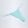 Slipuri de bikini Bosa cu șnur și broderie englezească, albastru pudră Slipuri de bikini Bosa cu șnur și broderie englezească, albastru pudră