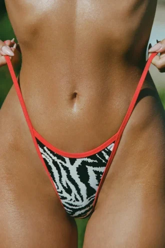 Slipuri de bikini Camogli cu imprimeu zebră Slipuri de bikini Camogli cu imprimeu zebră