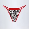 Slipuri de bikini Camogli cu imprimeu zebră