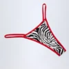Slipuri de bikini Camogli cu imprimeu zebră