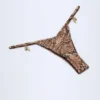 Slipuri de bikini Cebu cu detalii fermecătoare, cu imprimeu de șarpe Slipuri de bikini Cebu cu detalii fermecătoare, cu imprimeu de șarpe