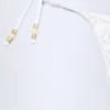 Slipuri de bikini Cebu cu legături laterale și mărgele, în alb leopard Hotfix Slipuri de bikini Cebu cu legături laterale și mărgele, în alb leopard Hotfix