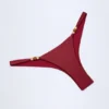 Slipuri de bikini Cheeky Bermuda cu mărgele, în culoarea cireșe închis Slipuri de bikini Cheeky Bermuda cu mărgele, în culoarea cireșe închis