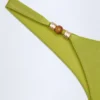 Slipuri de bikini Cheeky cu mărgele Bermuda în verde măslin Slipuri de bikini Cheeky cu mărgele Bermuda în verde măslin