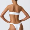 Slipuri de bikini cu bretele late și decorațiuni Sunray, în culoarea alb Slipuri de bikini cu bretele late și decorațiuni Sunray, în culoarea alb