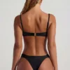 Slipuri de bikini cu bretele late și ornamente cu mărgele Maui, negru Slipuri de bikini cu bretele late și ornamente cu mărgele Maui, negru