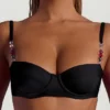 Slipuri de bikini cu bretele late și ornamente cu mărgele Maui, negru Slipuri de bikini cu bretele late și ornamente cu mărgele Maui, negru
