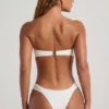 Slipuri de bikini cu bretele late și ornamente din mărgele Maui, culoare ivoriu Slipuri de bikini cu bretele late și ornamente din mărgele Maui, culoare ivoriu