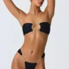 Slipuri de bikini cu bretele late și ornamente Sunray, negru Slipuri de bikini cu bretele late și ornamente Sunray, negru