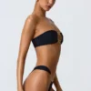 Slipuri de bikini cu bretele late și ornamente Sunray, negru Slipuri de bikini cu bretele late și ornamente Sunray, negru