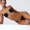 Slipuri de bikini cu bretele late și ornamente Sunray, negru Slipuri de bikini cu bretele late și ornamente Sunray, negru