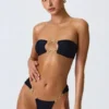 Slipuri de bikini cu bretele late și ornamente Sunray, negru Slipuri de bikini cu bretele late și ornamente Sunray, negru