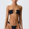 Slipuri de bikini cu bretele late și ornamente Sunray, negru Slipuri de bikini cu bretele late și ornamente Sunray, negru