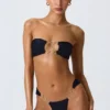 Slipuri de bikini cu bretele late și ornamente Sunray, negru Slipuri de bikini cu bretele late și ornamente Sunray, negru