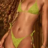 Slipuri de bikini cu detalii Cebu Charm în verde măslin Slipuri de bikini cu detalii Cebu Charm în verde măslin