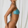Slipuri de bikini cu detalii din perle Bora Bora, în turcoaz Slipuri de bikini cu detalii din perle Bora Bora, în turcoaz