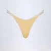 Slipuri de bikini cu două bretele Masia în carouri galbene Slipuri de bikini cu două bretele Masia în carouri galbene