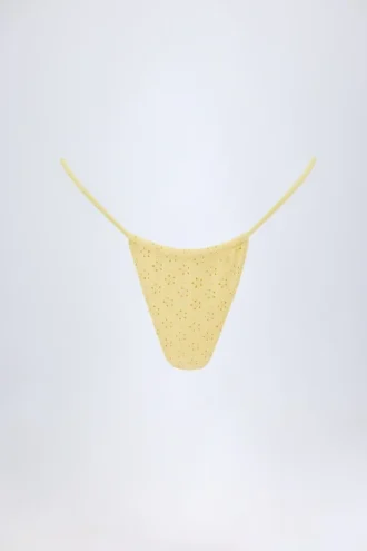 Slipuri de bikini cu șnur Bosa Broderie Anglaise în galben lămâie Slipuri de bikini cu șnur Bosa Broderie Anglaise în galben lămâie