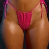 Slipuri de bikini cu șnur în roz aprins Slipuri de bikini cu șnur în roz aprins