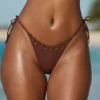 Slipuri de bikini cu șnur Polynesia, culoare maro ciocolată Slipuri de bikini cu șnur Polynesia, culoare maro ciocolată