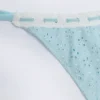 Slipuri de bikini cu șnururi laterale Vernazza din broderie englezească, albastru pudră Slipuri de bikini cu șnururi laterale Vernazza din broderie englezească, albastru pudră