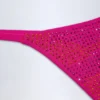 Slipuri de bikini cu ornamente Jalama, cu imprimeu tropical roz Slipuri de bikini cu ornamente Jalama, cu imprimeu tropical roz